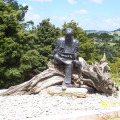 Life size copper bronze sitting reading man statue sculpture for garden ornament